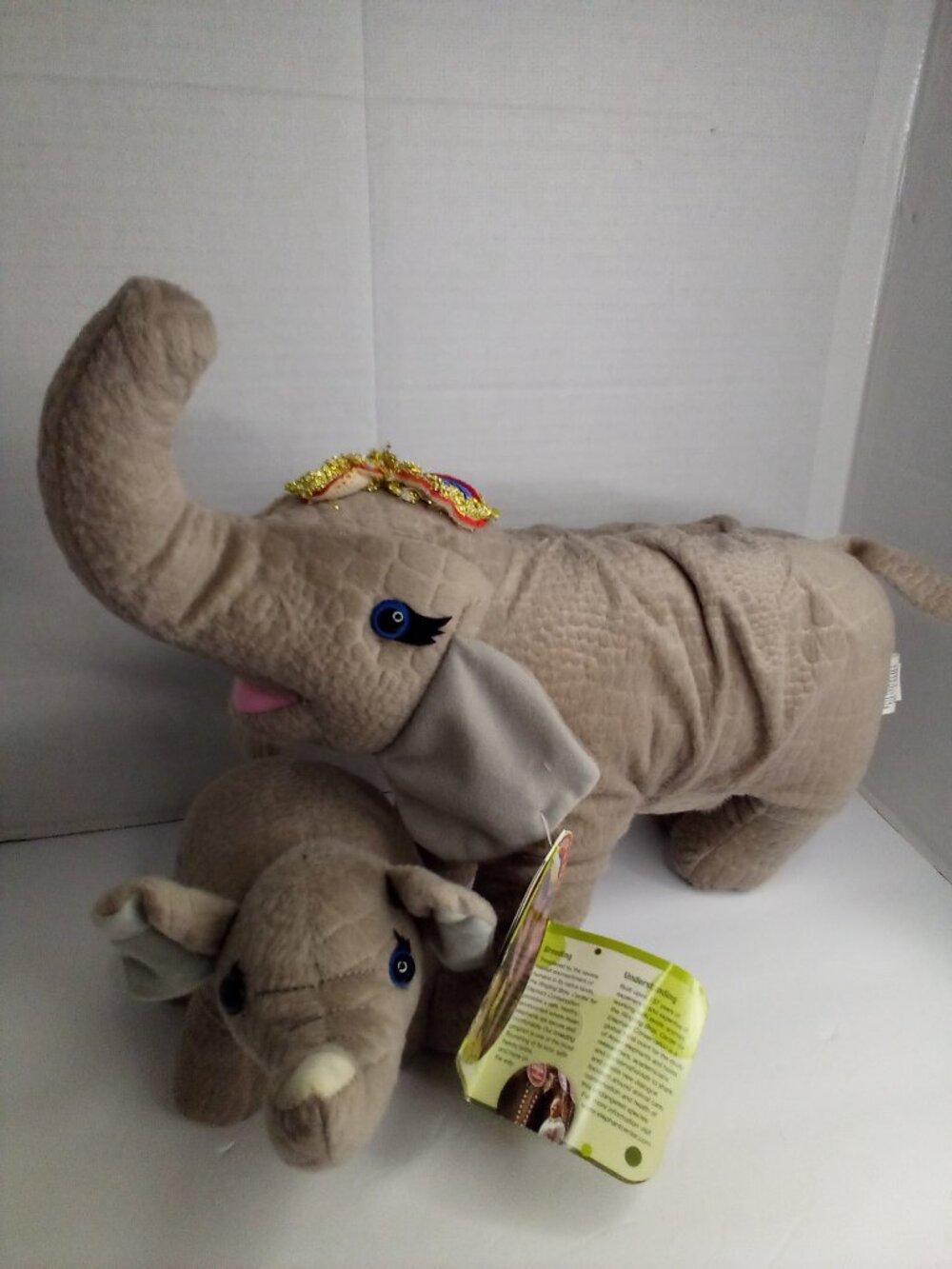 Ringling Brothers Circus Plush Elephant Mom Baby Stuffed Animal
